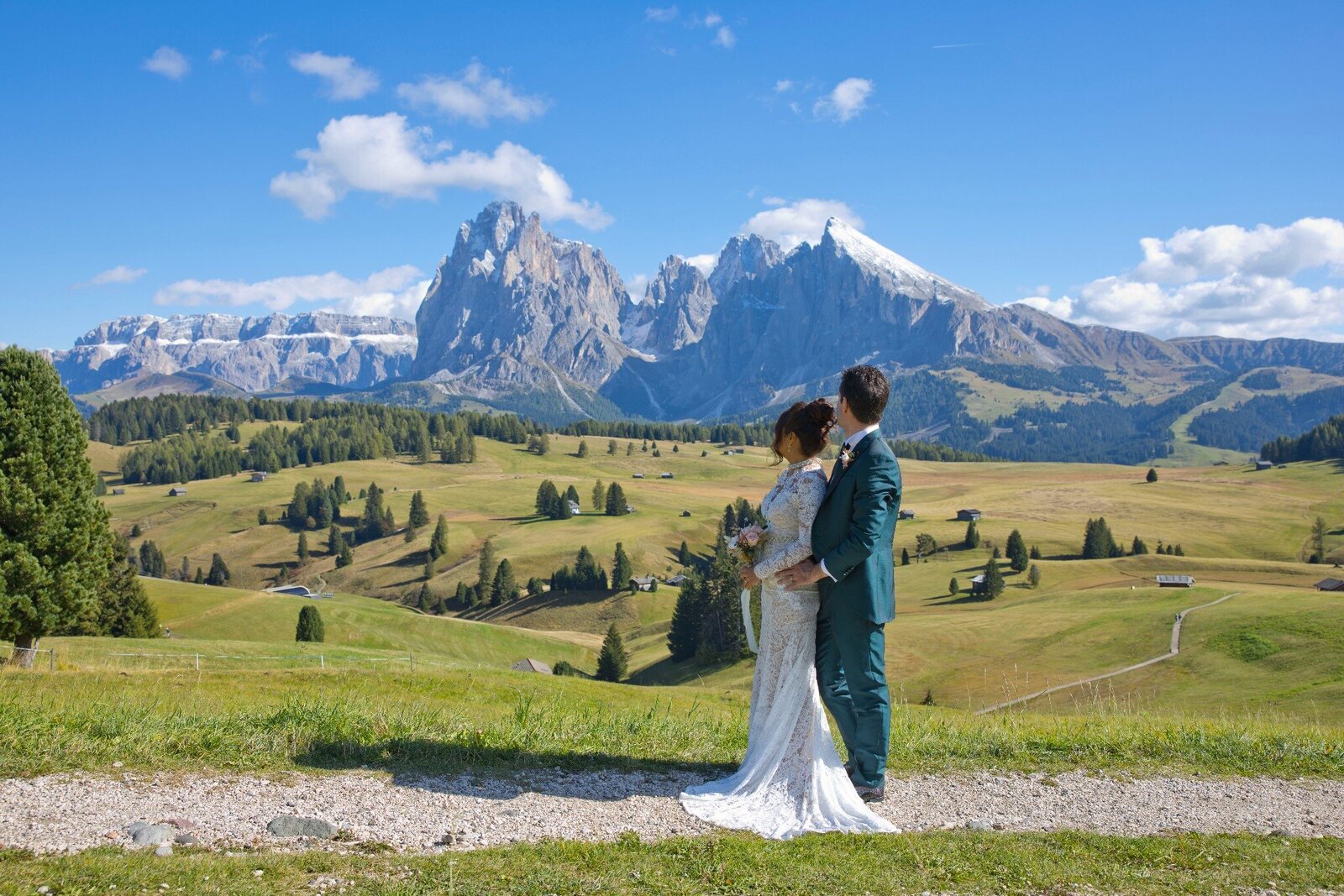 Viviana e Davide all’Alpe di Siusi