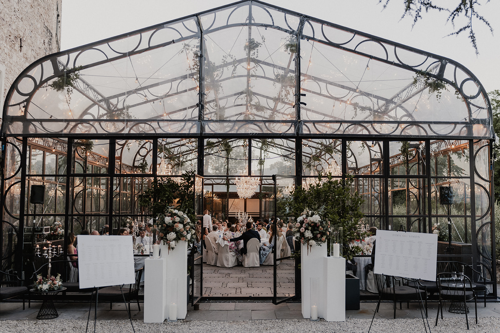 The Orangerie prepared for the reception