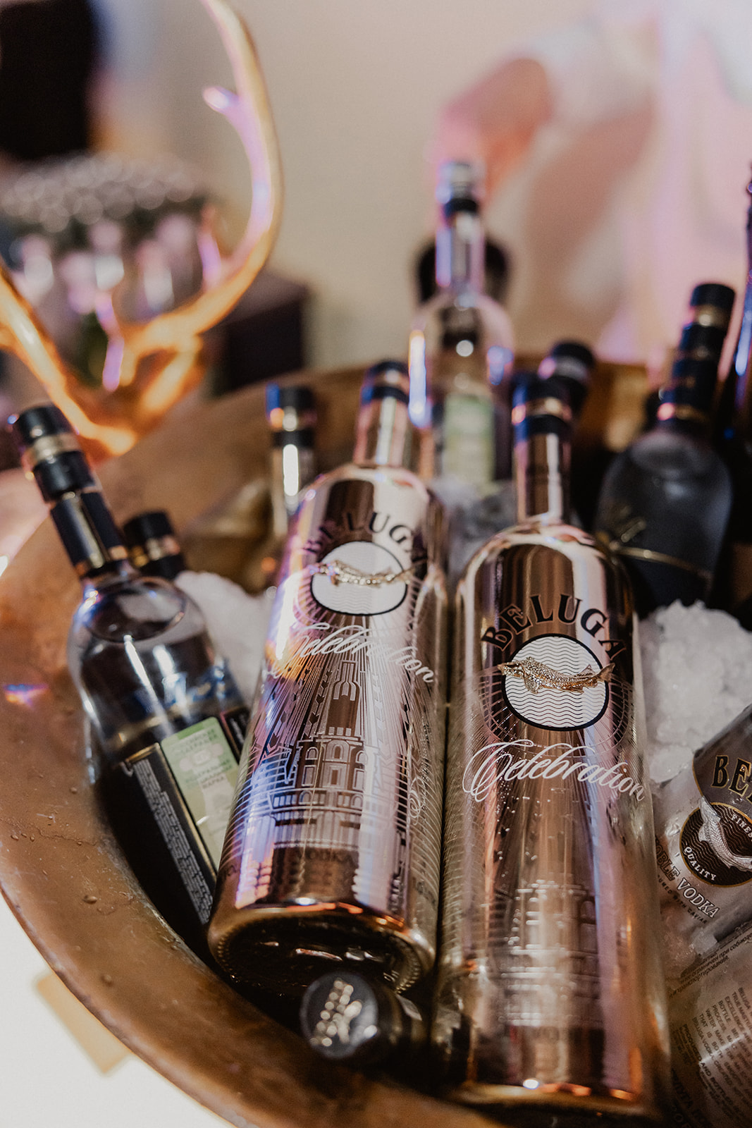 Bottles prepared for the celebration