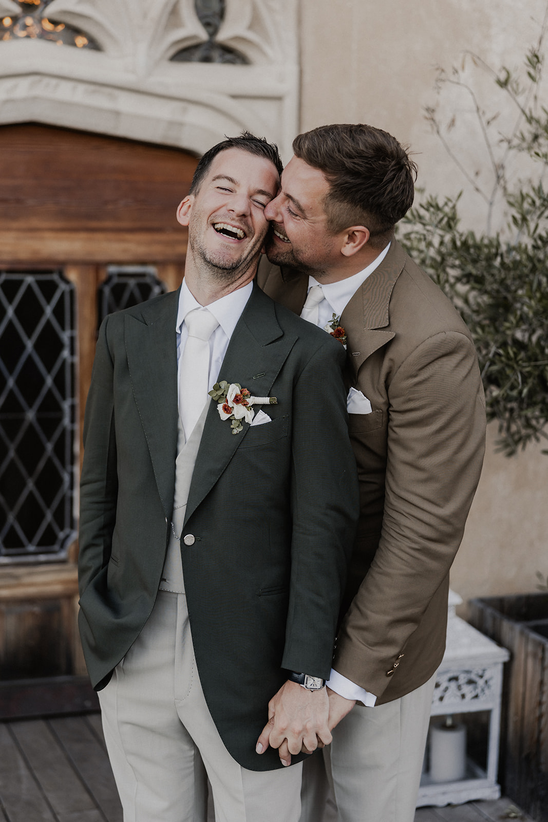 A joyful moment between Simon and Dima