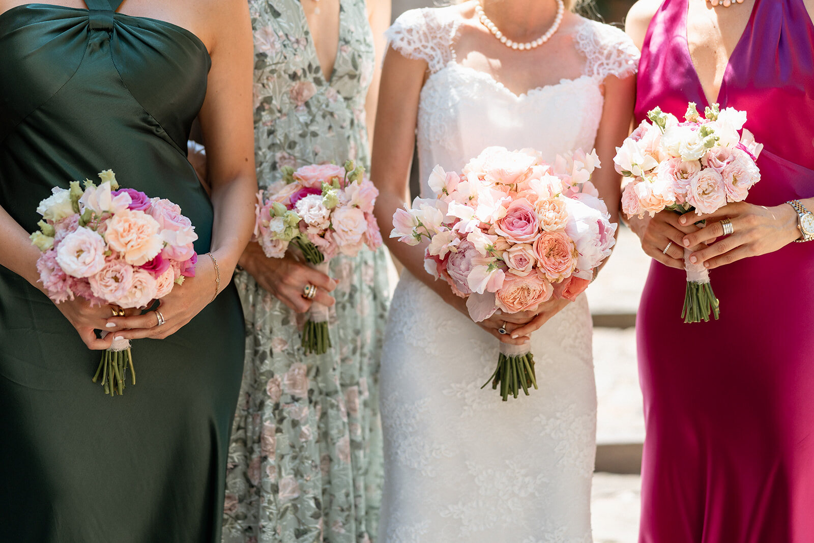 I bouquet dai toni rosa